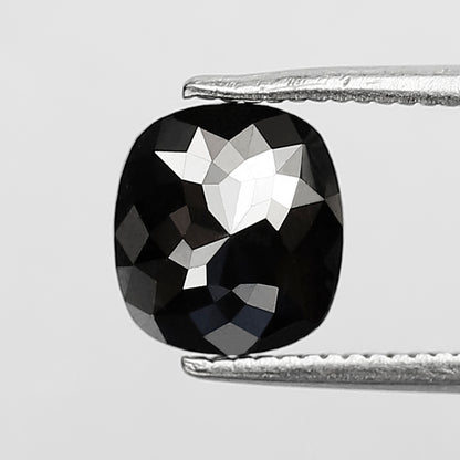 1.79 CT Oval Shape Loose Black Diamond, Natural Treated Diamond, 7.30 MM Ethical Stone for Engagement Ring