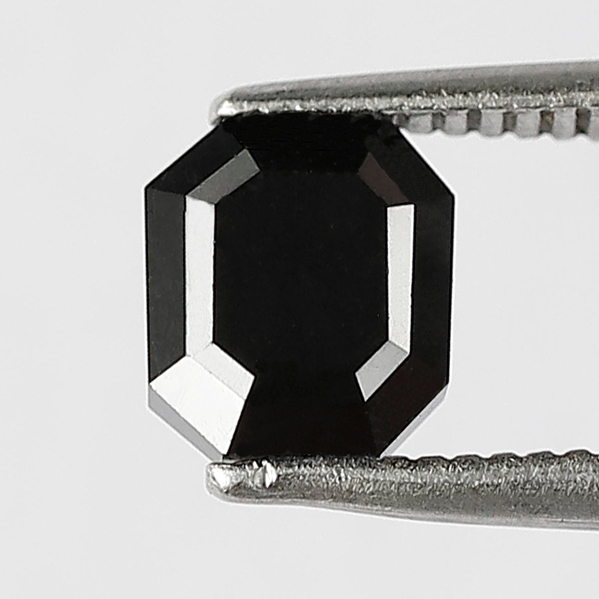 Emerald Shape Natural Black Diamond 1.32 CT, 6.10 mm Treated Loose Diamond for Proposal Ring and Fine Jewelry Making