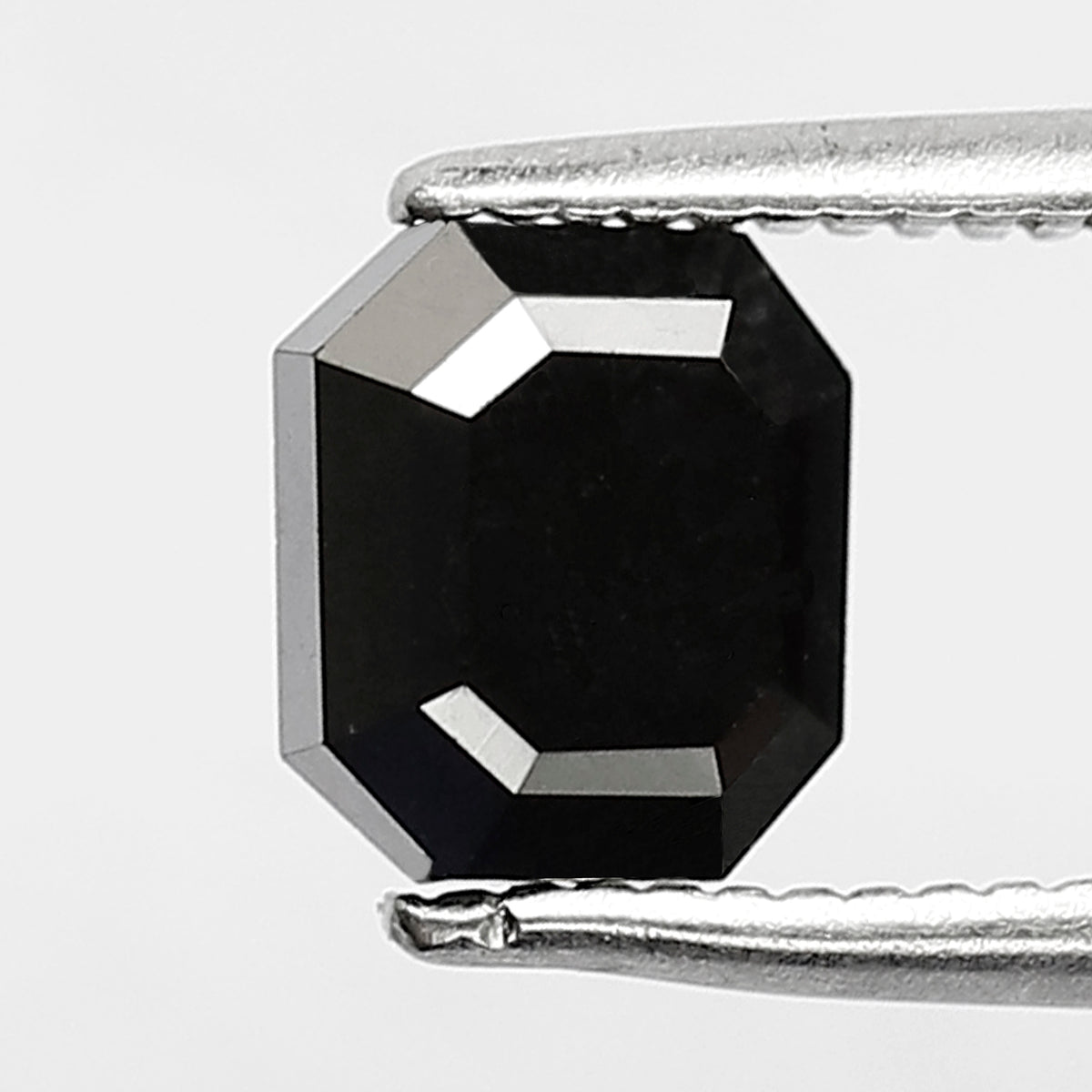 Emerald Shape Natural Black Diamond 1.32 CT, 6.10 mm Treated Loose Diamond for Proposal Ring and Fine Jewelry Making