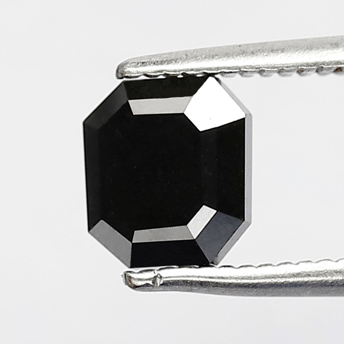 Emerald Shape Natural Black Diamond 1.32 CT, 6.10 mm Treated Loose Diamond for Proposal Ring and Fine Jewelry Making