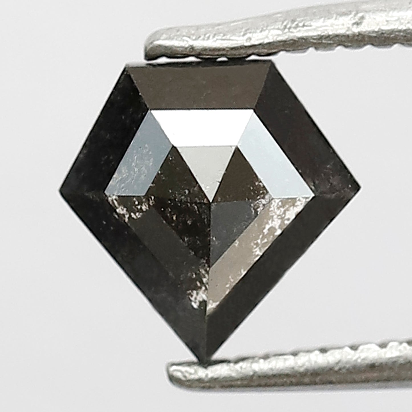 Pentagon Shape 0.85 CT Salt and Pepper Diamond, 6.60 mm Natural Gray Black Ethical Loose Diamond for Unique Wedding Band Design