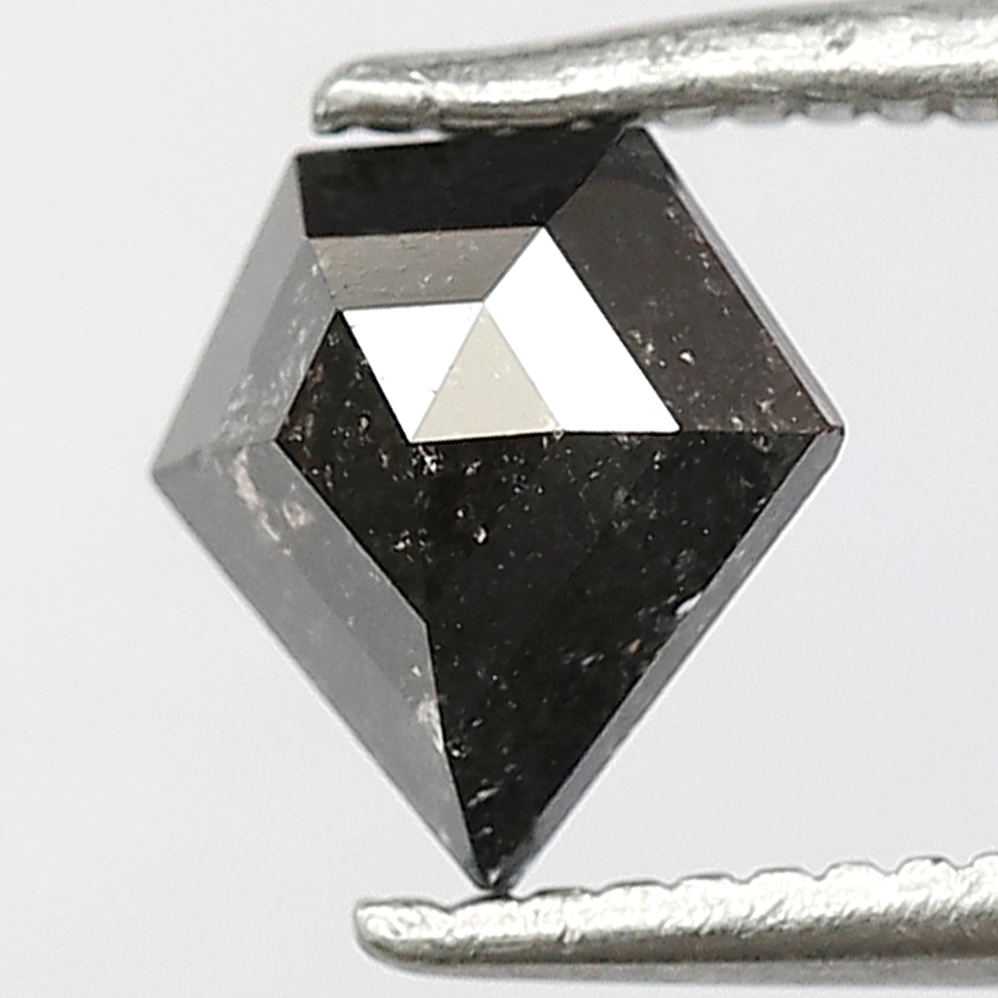 Pentagon Shape 0.85 CT Salt and Pepper Diamond, 6.60 mm Natural Gray Black Ethical Loose Diamond for Unique Wedding Band Design