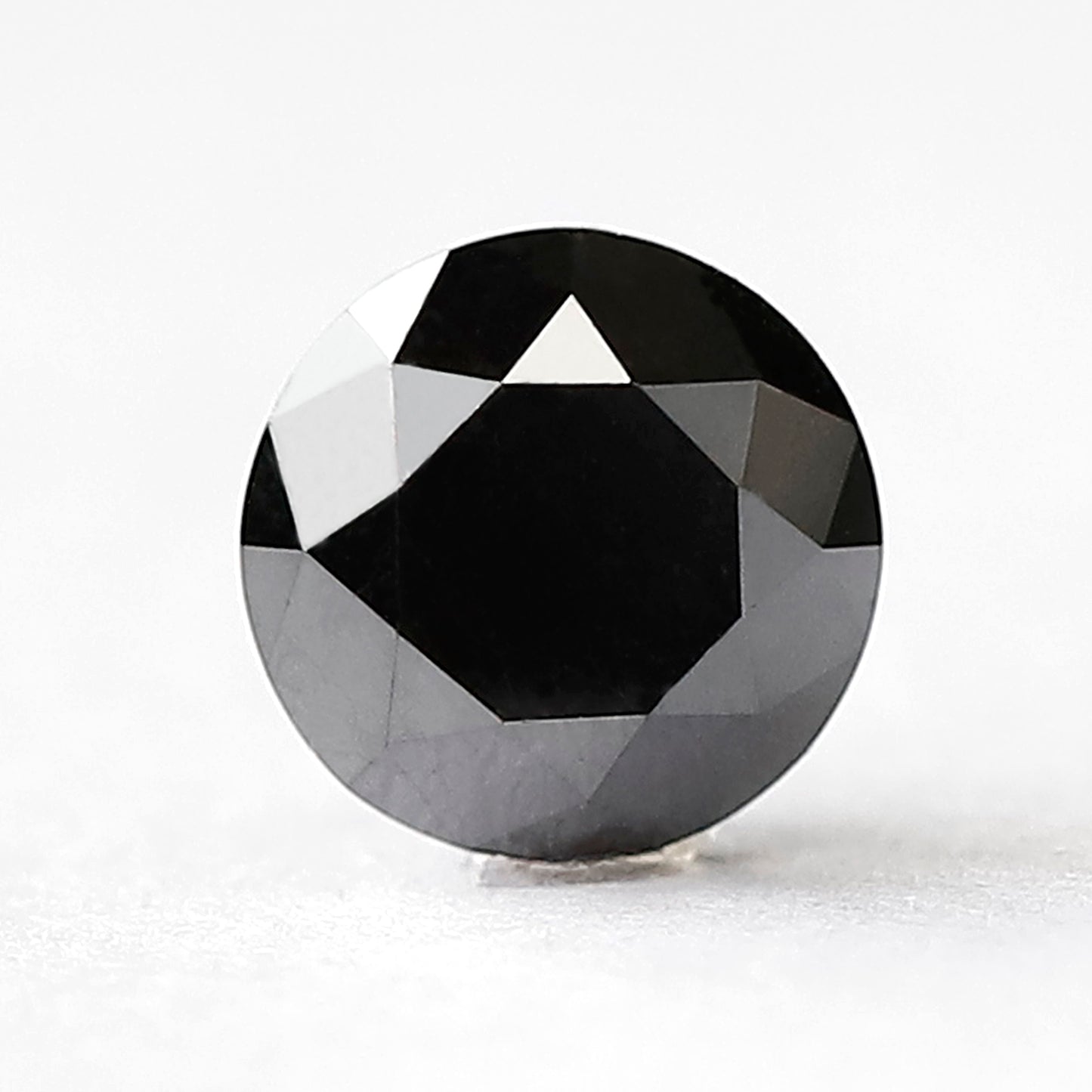 2.24 CT Round Brilliant Cut Loose Diamond, Natural Treated Black Ethical Diamond, 8 MM Diamond for Anniversary Ring