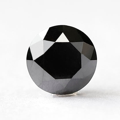 2.24 CT Round Brilliant Cut Loose Diamond, Natural Treated Black Ethical Diamond, 8 MM Diamond for Anniversary Ring