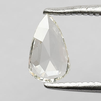 0.33 CT 7 MM Pear Shape Rose Cut Loose Natural JK Color VS Clarity Diamond Gift For Her