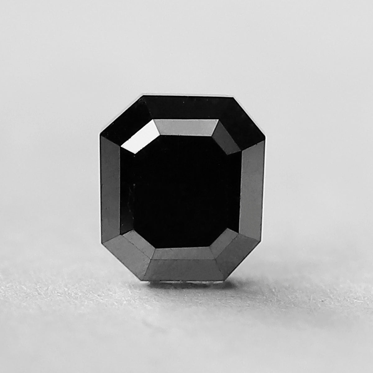 Emerald Shape Natural Black Diamond 1.32 CT, 6.10 mm Treated Loose Diamond for Proposal Ring and Fine Jewelry Making