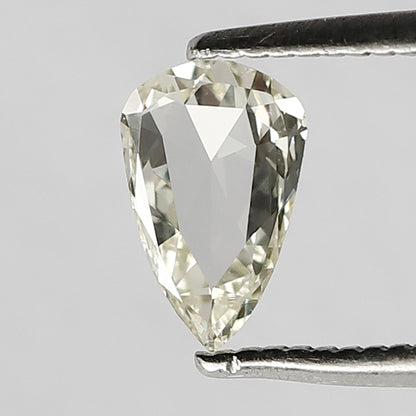 0.33 CT 7 MM Pear Shape Rose Cut Loose Natural JK Color VS Clarity Diamond Gift For Her