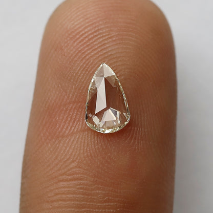 0.33 CT 7 MM Pear Shape Rose Cut Loose Natural JK Color VS Clarity Diamond Gift For Her