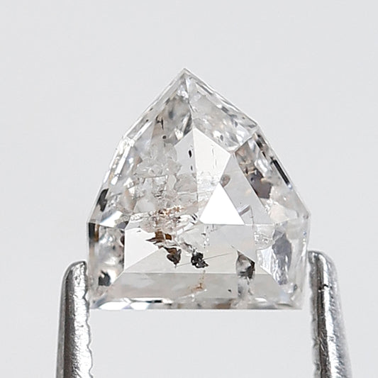 0.59 Ct Geometric Shape Salt and Pepper Diamond 6 MM Translucent white Color Natural Loose Diamond