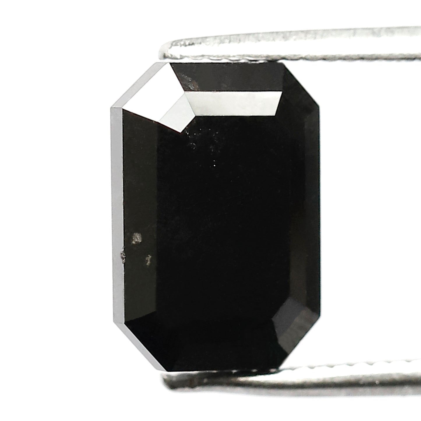 3.54 CT 10 MM Emerald Shape | Black Emerald Cut Diamond | Wedding Ring | Engagement Ring
