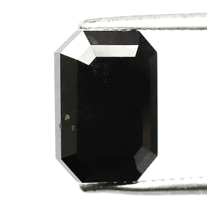 3.54 CT 10 MM Emerald Shape | Black Emerald Cut Diamond | Wedding Ring | Engagement Ring