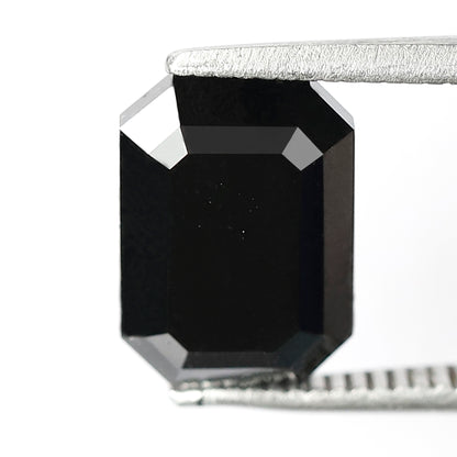 3.54 CT 10 MM Emerald Shape | Black Emerald Cut Diamond | Wedding Ring | Engagement Ring