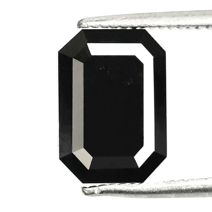 3.54 CT 10 MM Emerald Shape | Black Emerald Cut Diamond | Wedding Ring | Engagement Ring