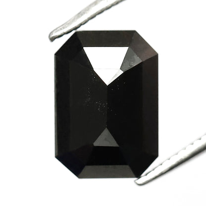 3.54 CT 10 MM Emerald Shape | Black Emerald Cut Diamond | Wedding Ring | Engagement Ring