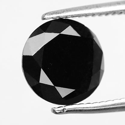1.96 CT Round Brilliant Cut Loose Black Diamond, Natural Treated Earth Mined Diamond for Anniversary Ring