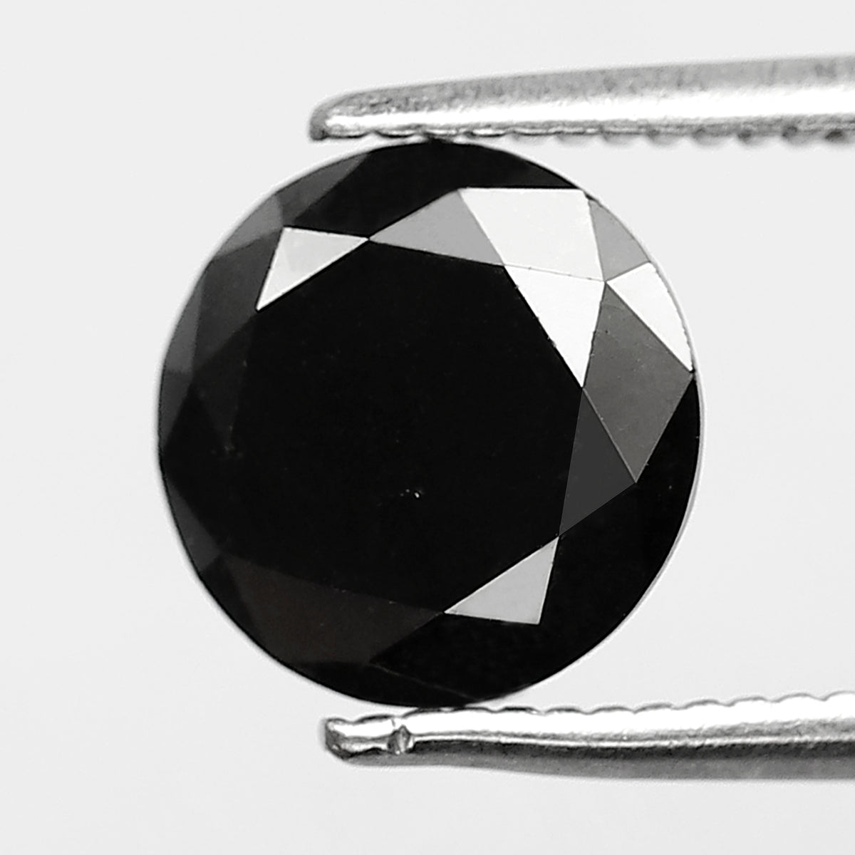 1.96 CT Round Brilliant Cut Loose Black Diamond, Natural Treated Earth Mined Diamond for Anniversary Ring