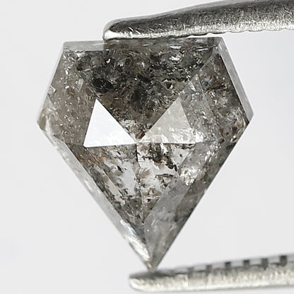 Pentagon 1.61 Ct Natural Gray Black Salt & Pepper Loose Diamond | 8.3 mm Earth Mined Diamond