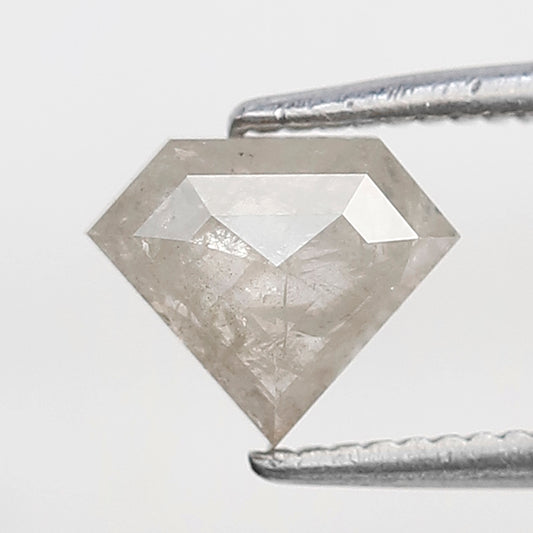 0.71 Ct Geometric Shape Salt and Pepper Diamond 5 MM Translucent Gray Color Natural Loose Diamond