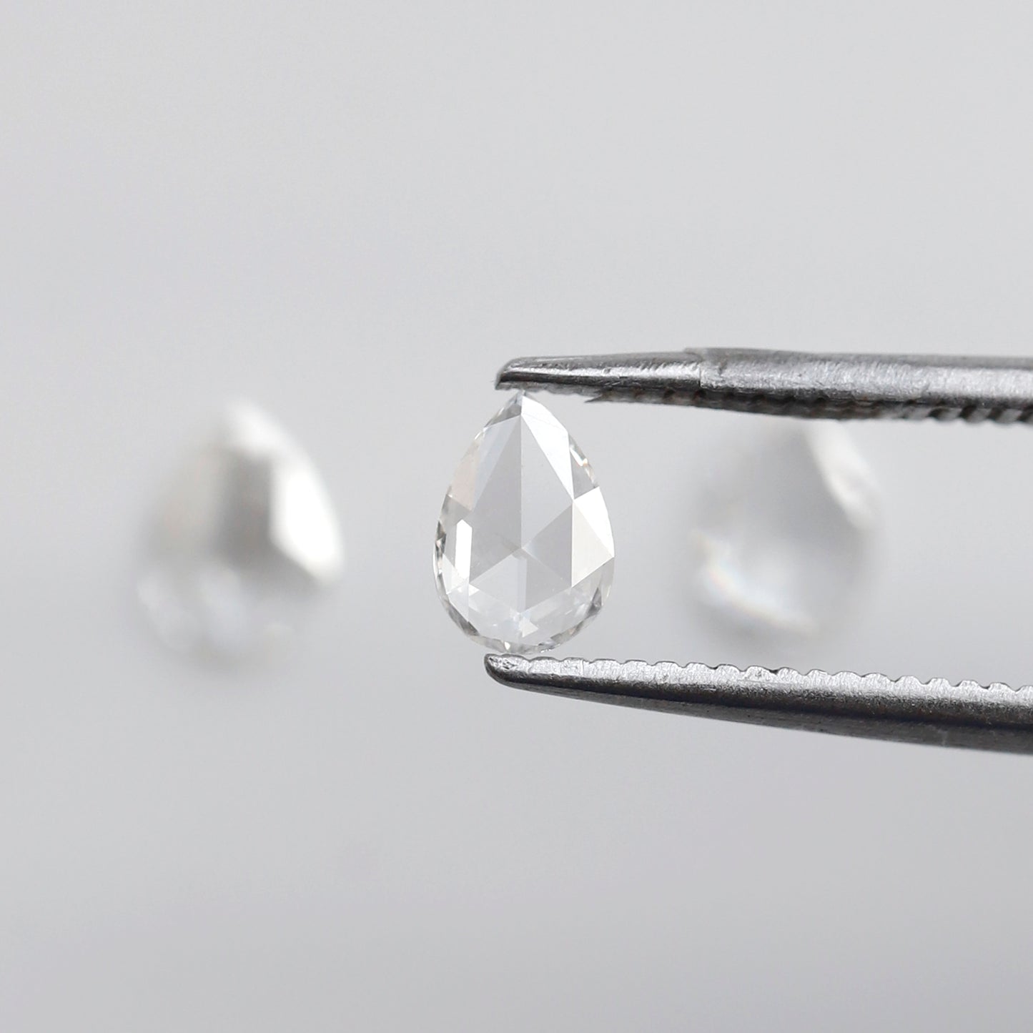 0.47 Ct Total 3Pcs Pear Shape Diamonds, Rose Cut FG VVS-VS Natural Melee Loose Diamonds