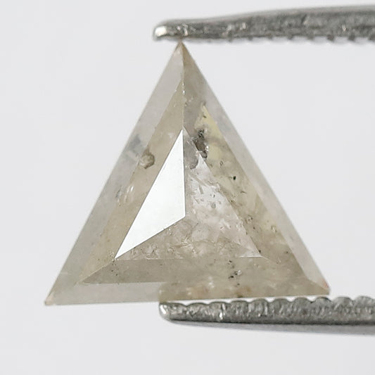 1.46 CT Triangle cut Loose Diamond 8.9 MM Natural Salt and Pepper Diamond For Wedding Band