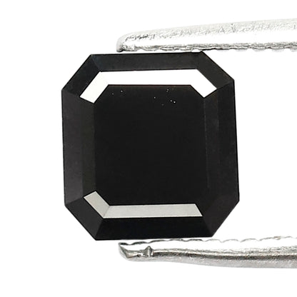 1.60 CT 6.50 MM Square Radiant Shape Diamond AAA Quality Loose Black Color Diamond For Jewelry