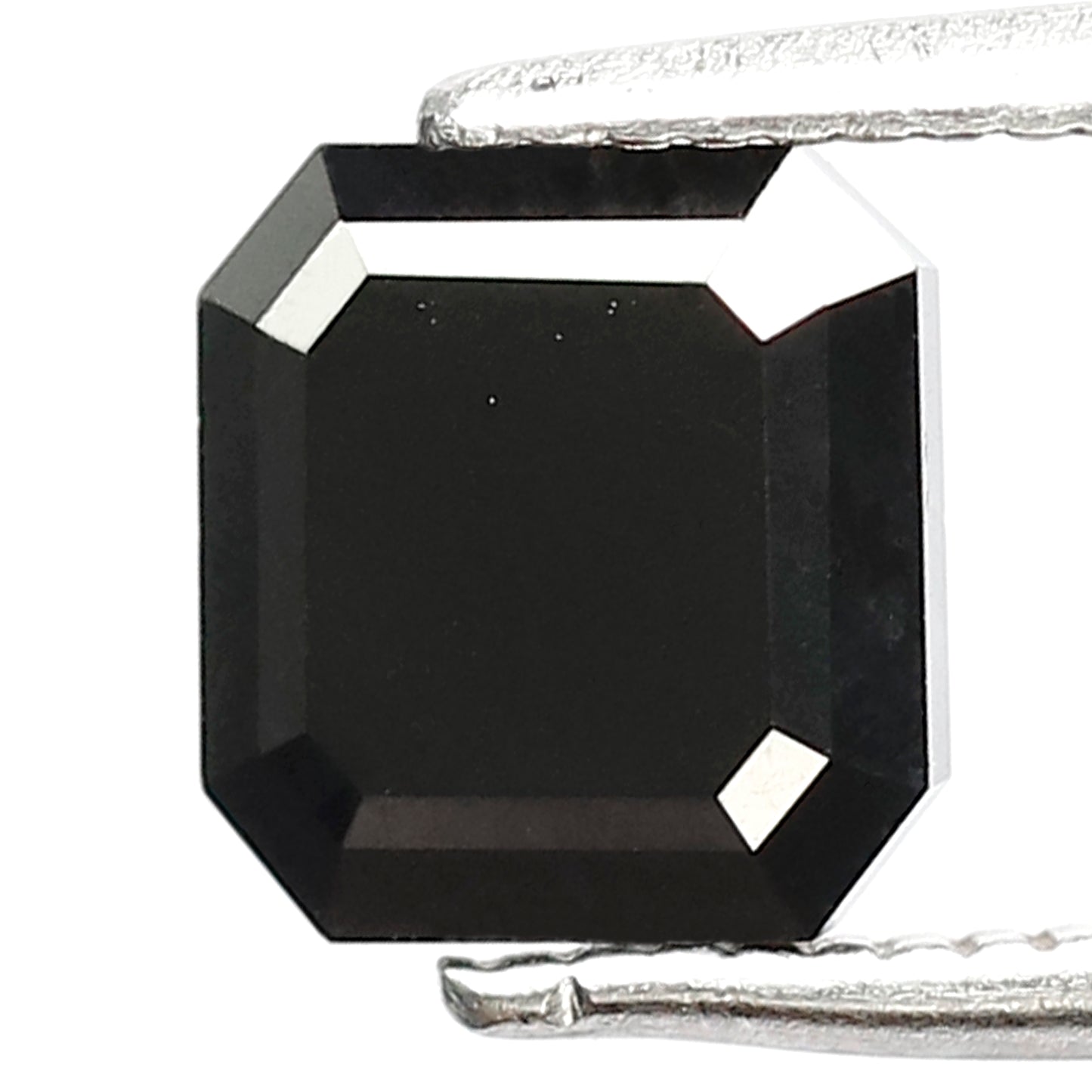 1.60 CT 6.50 MM Square Radiant Shape Diamond AAA Quality Loose Black Color Diamond For Jewelry