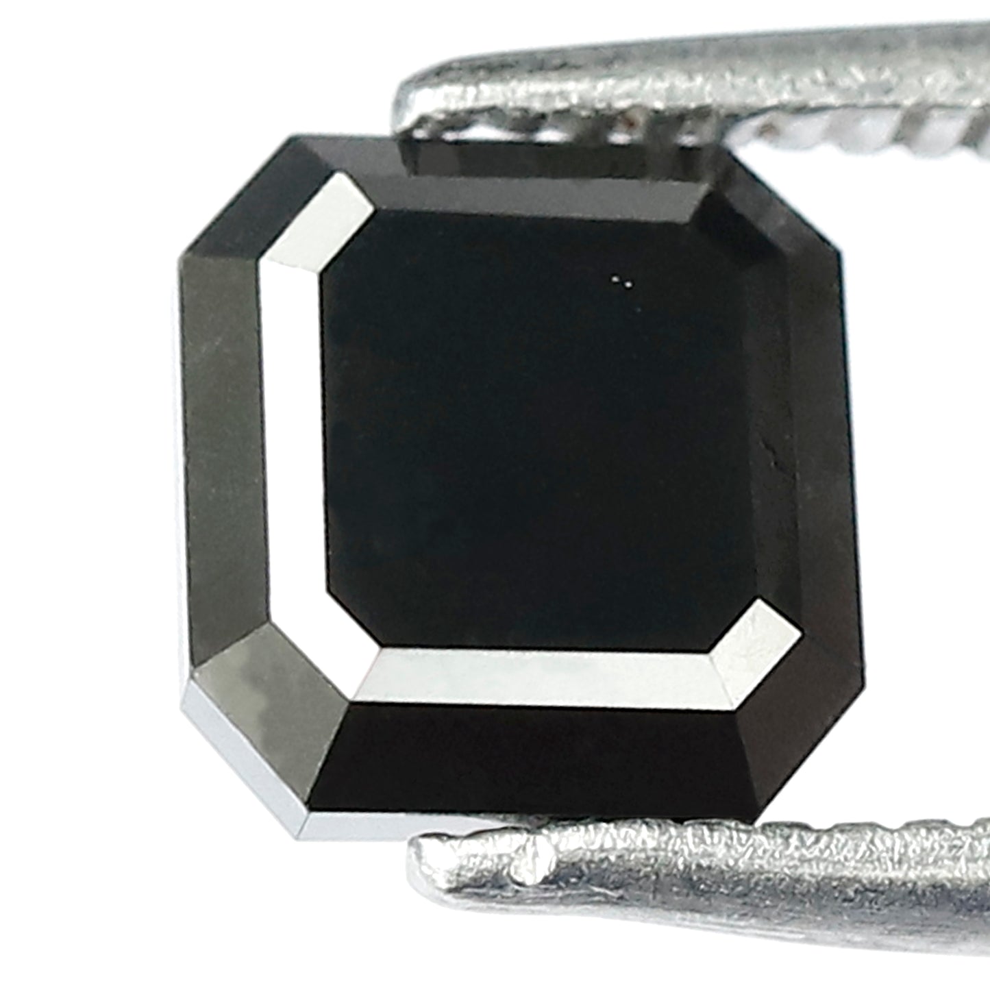 1.60 CT 6.50 MM Square Radiant Shape Diamond AAA Quality Loose Black Color Diamond For Jewelry