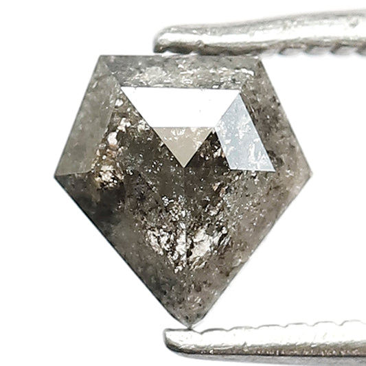 0.65 CT Pentagon Loose Salt and Pepper Diamond, 6.30 x 6.00 mm Natural Ethical Conflict Free Diamond