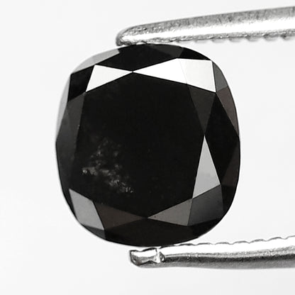 1.25 CT Oval Shape Natural Treated Black Diamond, 7.20 MM Loose Ethical Diamond for Fine Jewelry Making