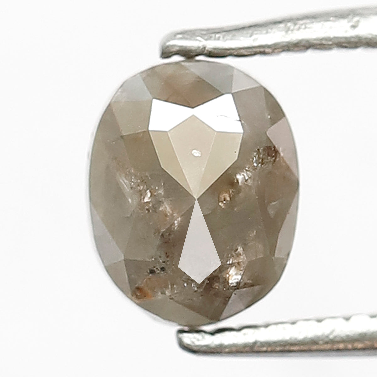 Oval Shape 0.81 CT Salt and Pepper Diamond, 6.40 mm Natural Gray Black Ethical Loose Diamond for Unique Ring Jewelry Design