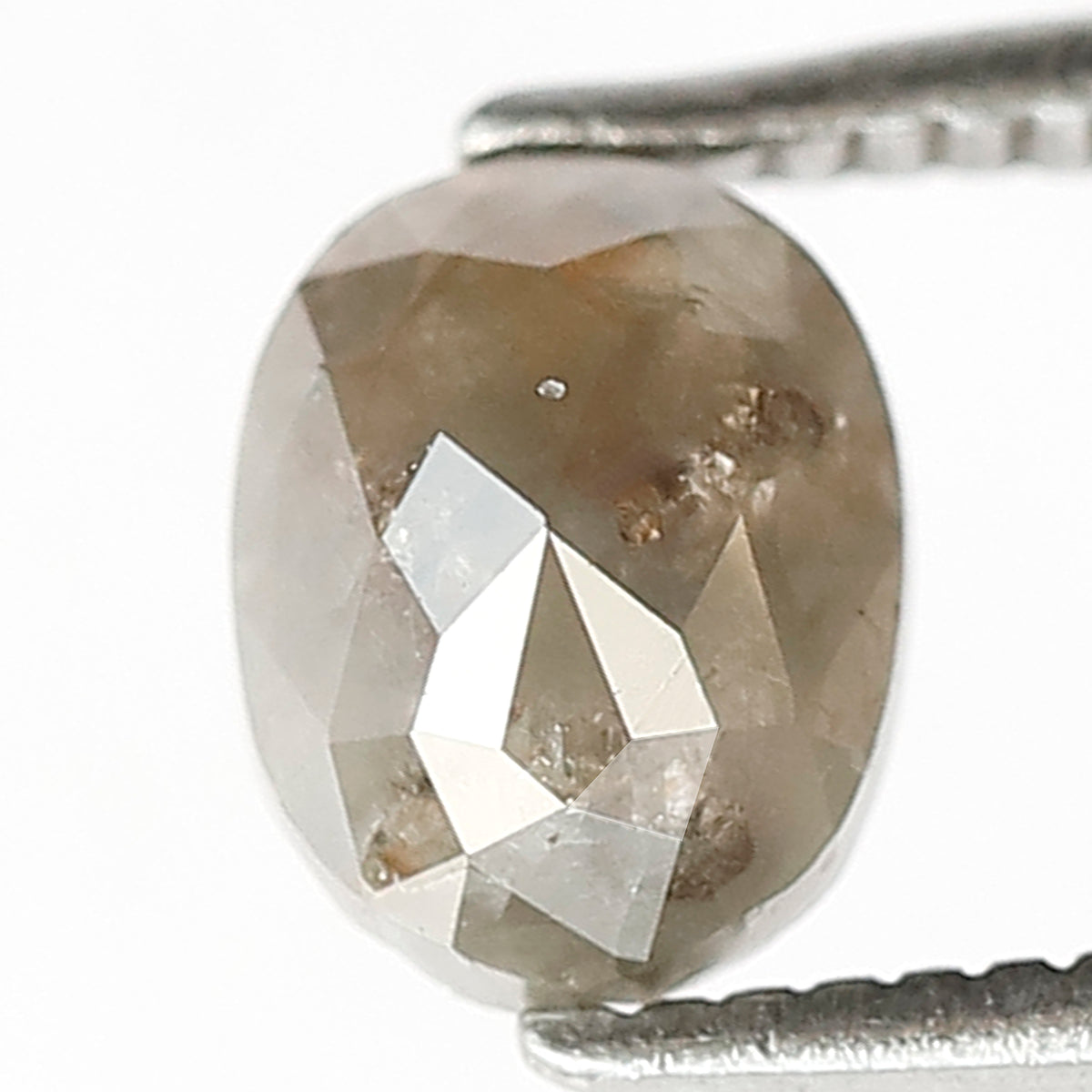 Oval Shape 0.81 CT Salt and Pepper Diamond, 6.40 mm Natural Gray Black Ethical Loose Diamond for Unique Ring Jewelry Design