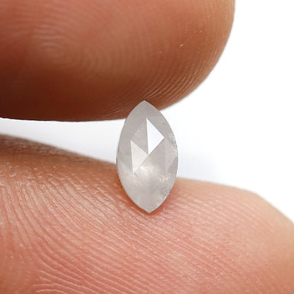 0.49 Ct Marquise Shape Salt and Pepper Diamond 7 mm Misty White Color Natural Loose Diamond