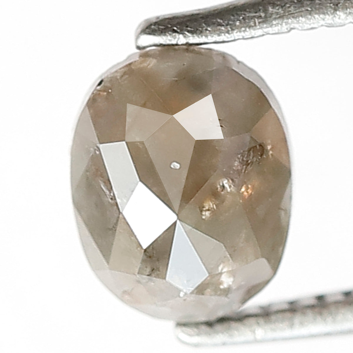 Oval Shape 0.81 CT Salt and Pepper Diamond, 6.40 mm Natural Gray Black Ethical Loose Diamond for Unique Ring Jewelry Design