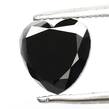 1.20 CT 7 MM Heart Shape Diamond Loose AAA Quality Black Color Diamond Gift For Her