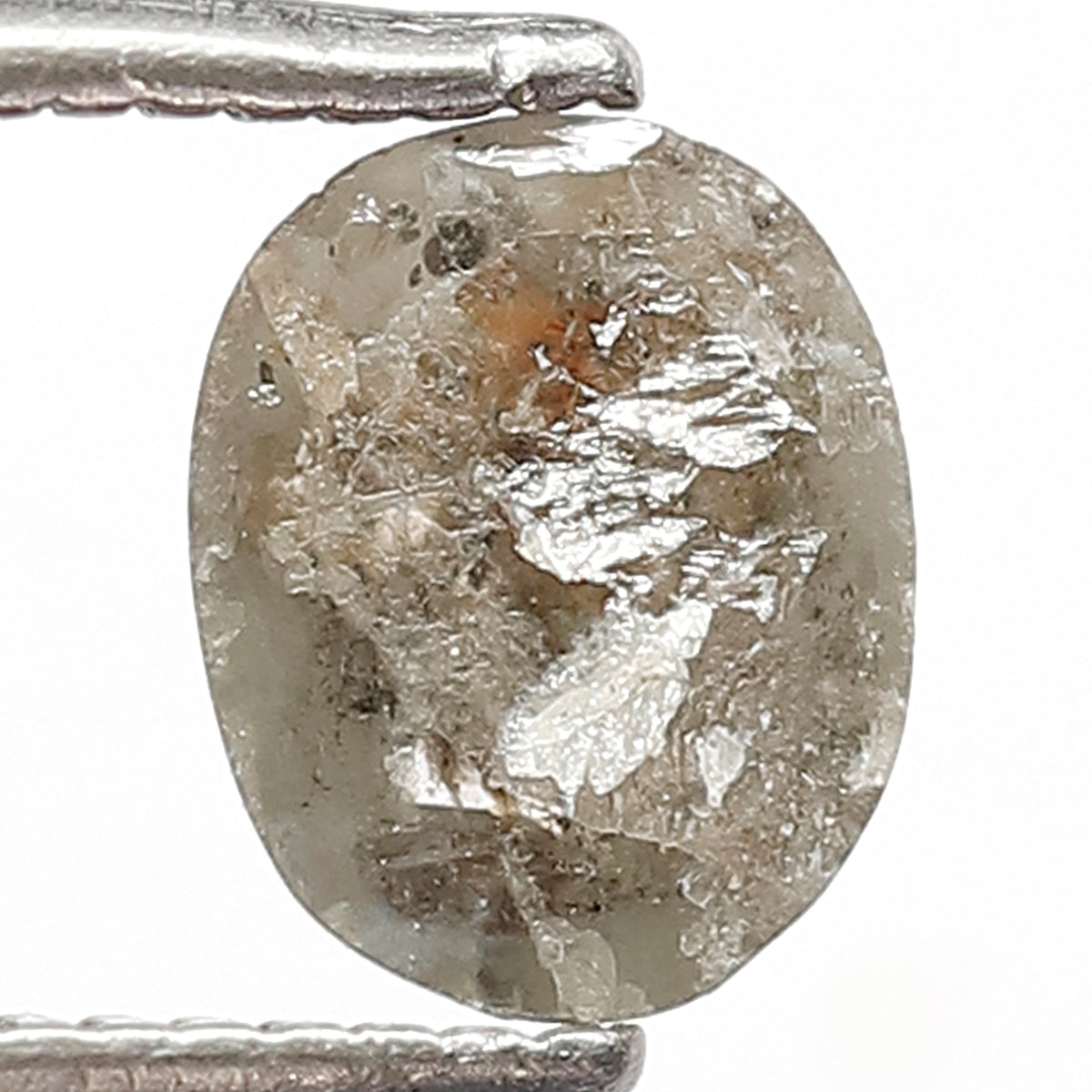 Oval Shape 0.81 CT Salt and Pepper Diamond, 6.40 mm Natural Gray Black Ethical Loose Diamond for Unique Ring Jewelry Design