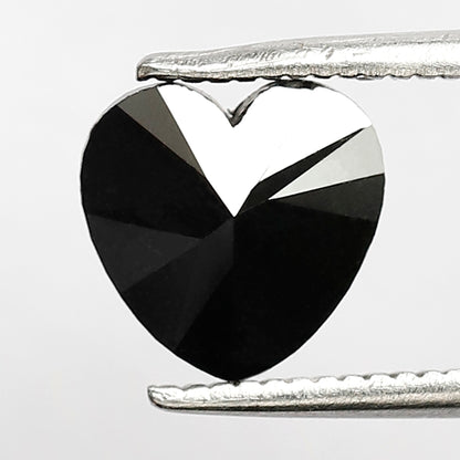 1.20 CT 7 MM Heart Shape Diamond Loose AAA Quality Black Color Diamond Gift For Her