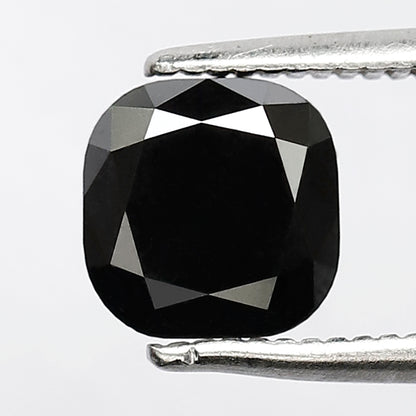 1.69 CT Cushion Shape Loose Diamond 6 MM AAA Quality Black Color Diamond For Engagement Ring