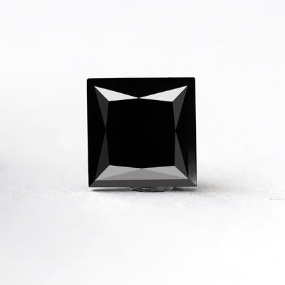 2.32 CT Princess Cut Loose Diamond, Natural Treated Black Diamond for Custom Bridal Ring Making