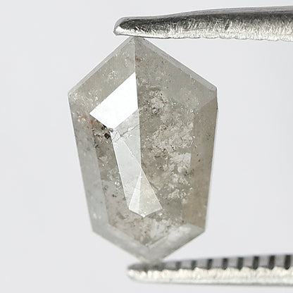 1.40 CT Modified Shape Loose Diamond Natural 10.1 MM Earth Mined Salt and Pepper Diamond