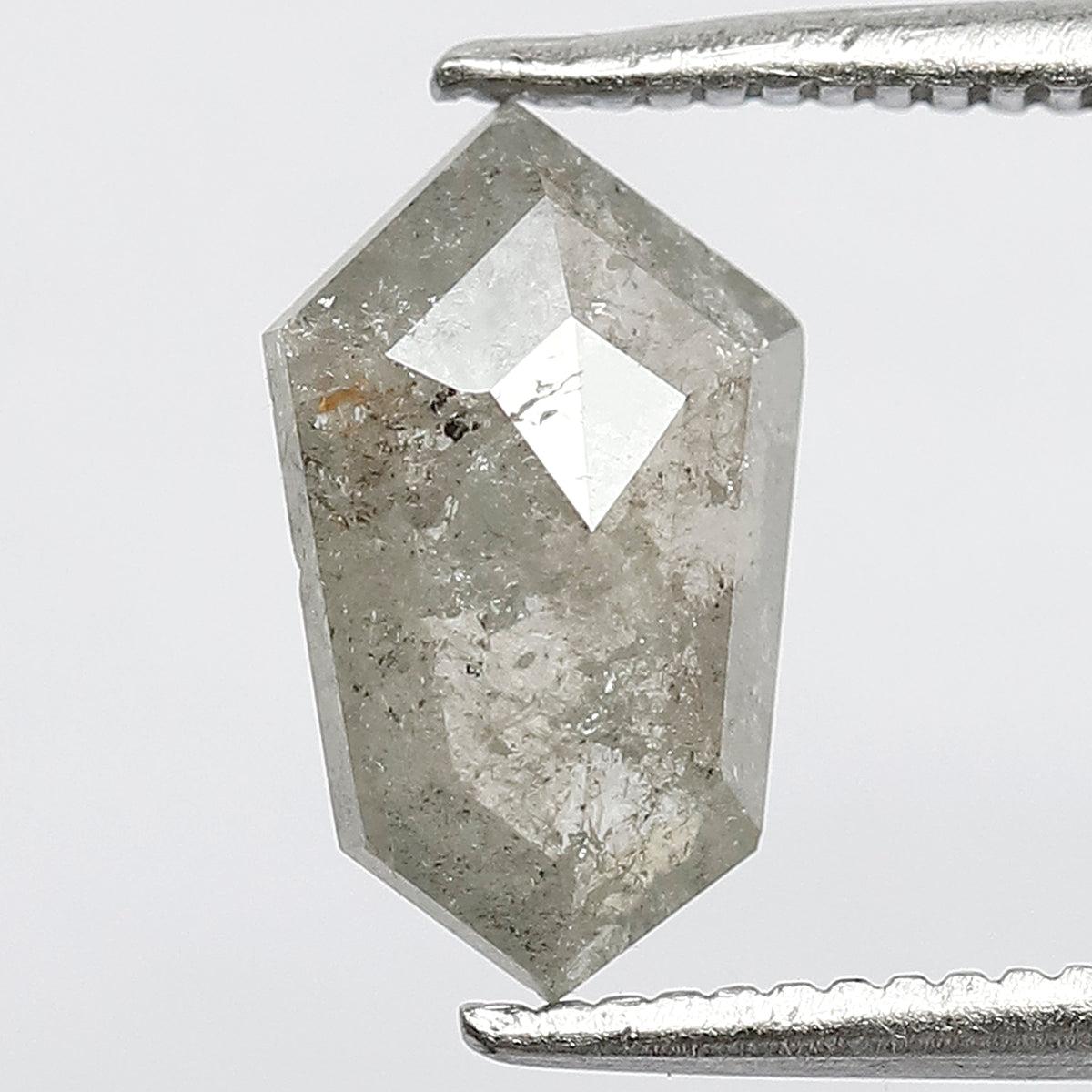 1.40 CT Modified Shape Loose Diamond Natural 10.1 MM Earth Mined Salt and Pepper Diamond