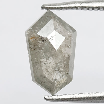 1.40 CT Modified Shape Loose Diamond Natural 10.1 MM Earth Mined Salt and Pepper Diamond
