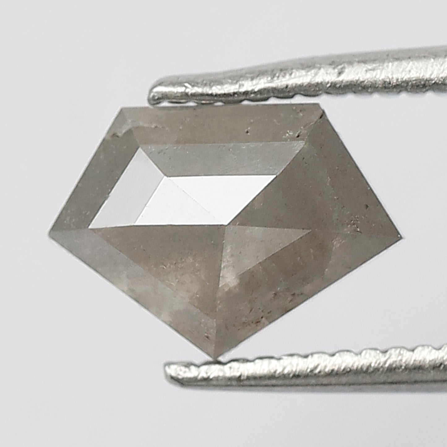 Modified Cut 1.29 Ct Natural Gray Salt & Pepper Loose Diamond for Custom Pendant