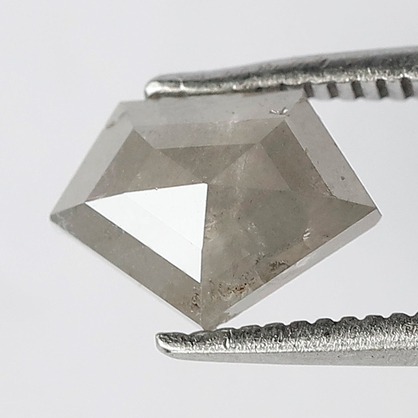 Modified Cut 1.29 Ct Natural Gray Salt & Pepper Loose Diamond for Custom Pendant