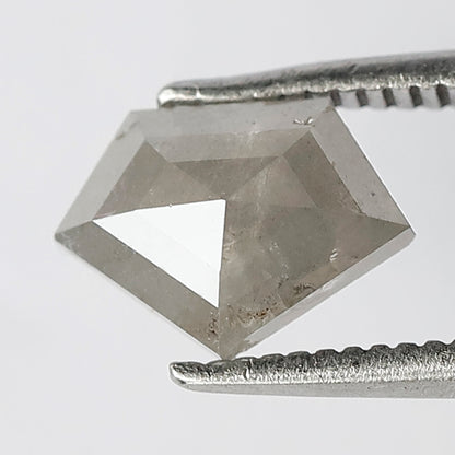 Modified Cut 1.29 Ct Natural Gray Salt & Pepper Loose Diamond for Custom Pendant