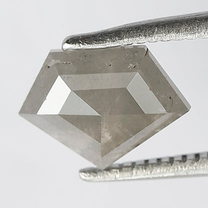 Modified Cut 1.29 Ct Natural Gray Salt & Pepper Loose Diamond for Custom Pendant