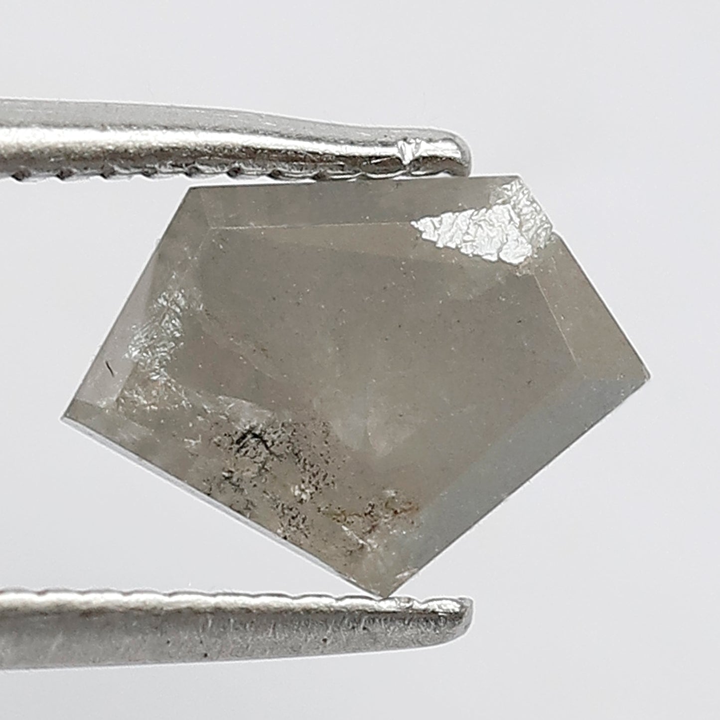 Modified Cut 1.29 Ct Natural Gray Salt & Pepper Loose Diamond for Custom Pendant