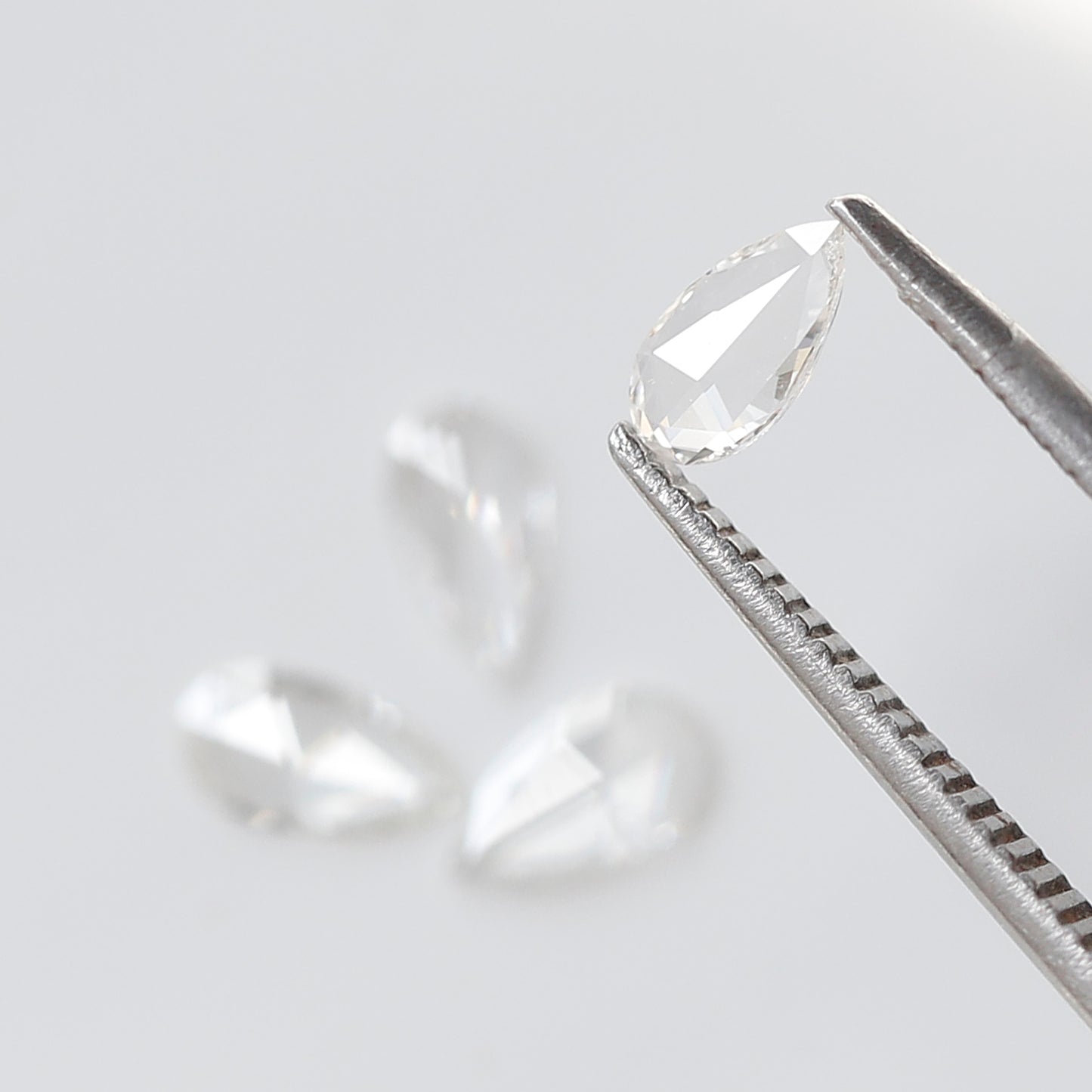 Pear Shape Rose Cut Melee Diamonds 0.45 Ct, 4 Pcs FG VVS VS Natural Loose Diamonds for Jewelry Making