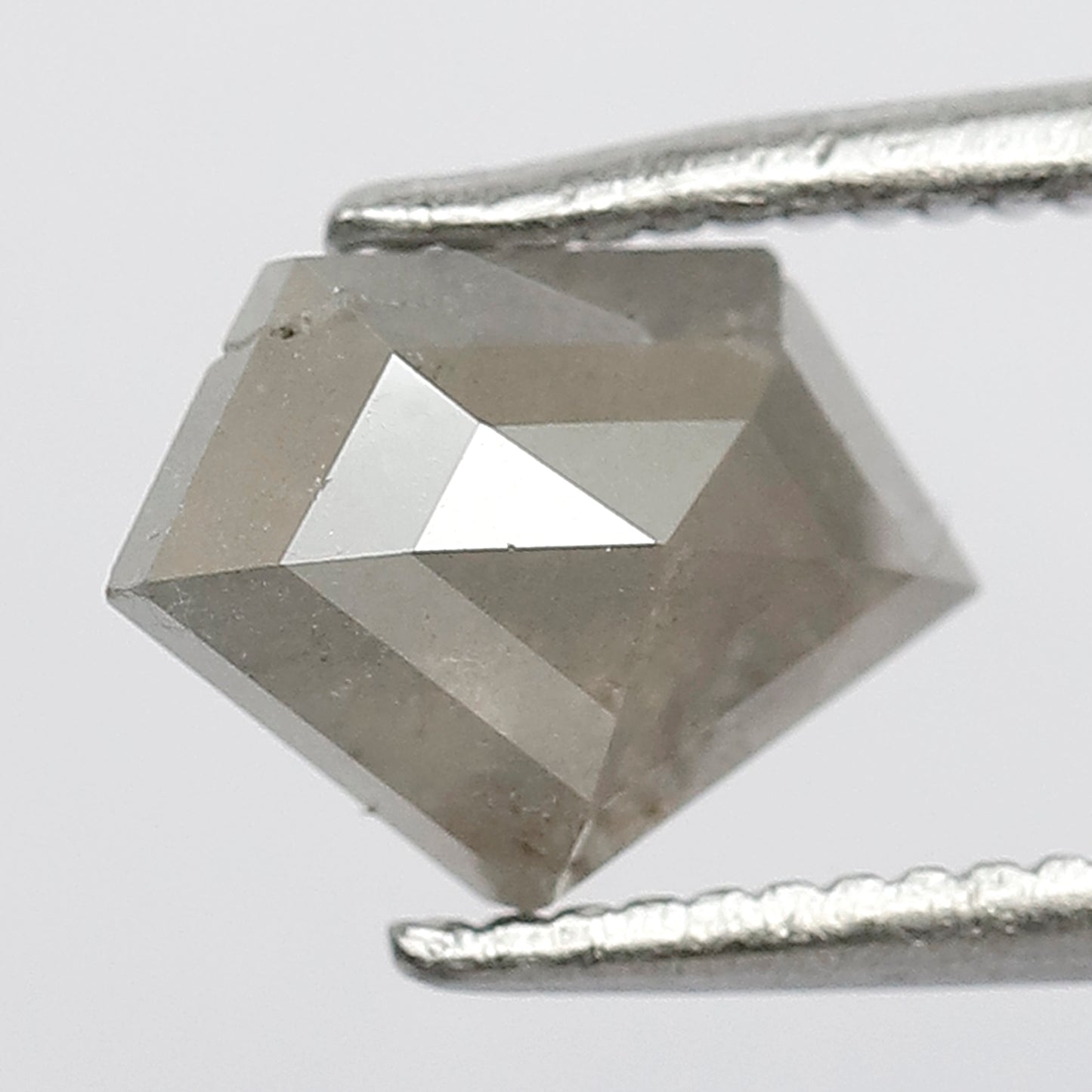 Modified Cut 1.29 Ct Natural Gray Salt & Pepper Loose Diamond for Custom Pendant