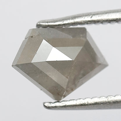 Modified Cut 1.29 Ct Natural Gray Salt & Pepper Loose Diamond for Custom Pendant