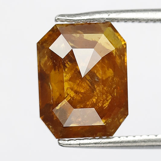 3.06 CT Beautiful Fancy Brownish Red Color step Cut Fully Polished Natural Salt and Pepper Diamond Perfect For Making Body Piercing Jewelry